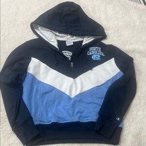 Champion Navy and Light Blue North Carolina Hoodie